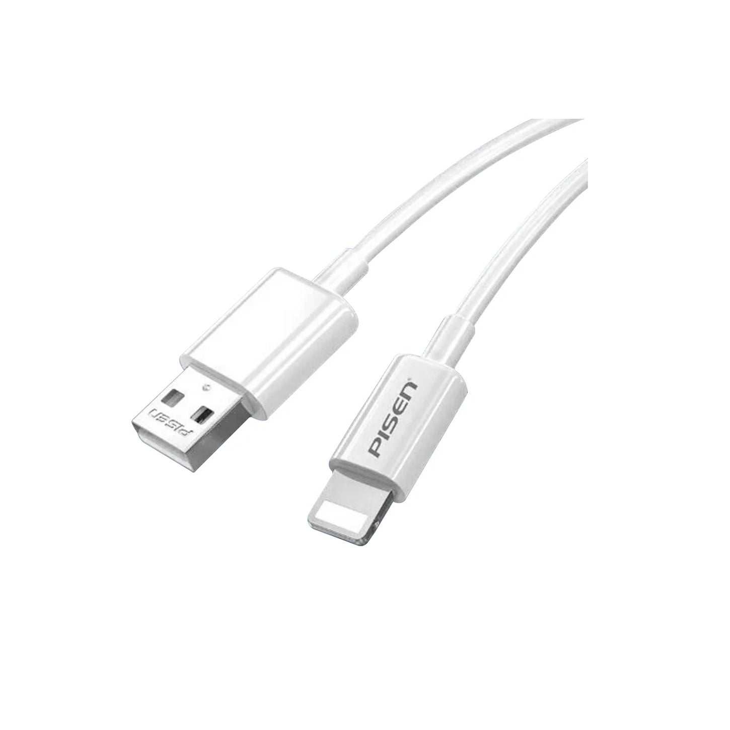 Pisen Lightning to USB-A Cable (1M) White - Support Safe Charge 2.4A, Stretch-Resistant, Reinforced, Durable, Apple iPhone/iPad/MacBook Pisen Lightning to USB-A Cable (1M) White - Support Safe Charge 2.4A, Stretch-Resistant, Reinforced, Durable, Apple iPhone/iPad/MacBook
